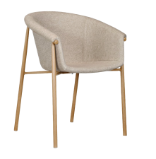 Стул пластиковый с мягким накладным текстильным сденьем Фирес Textile